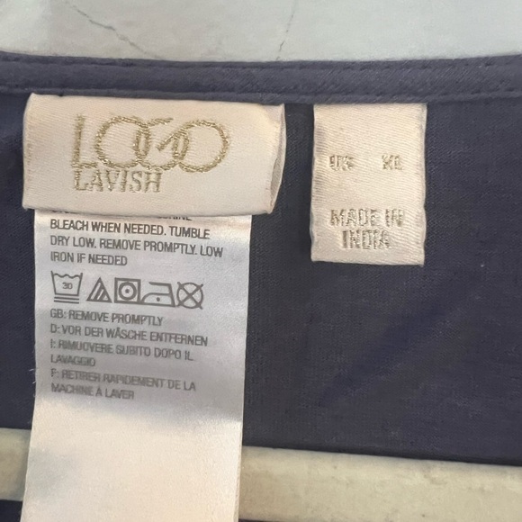 LOGO Lavish Lace Duster Cardigan Dress Robe Cotton/Modal XL - Picture 6 of 8